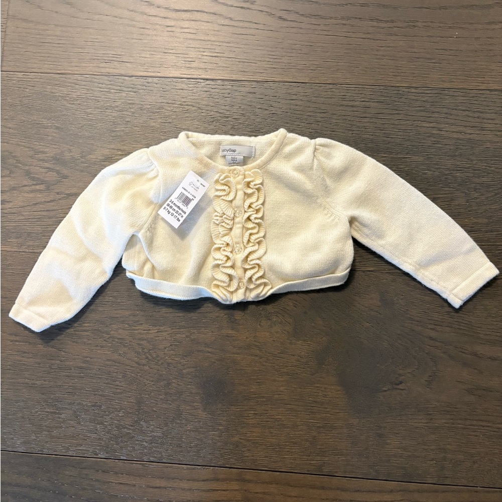Baby crème cardigan 3-6M NWT retail $72